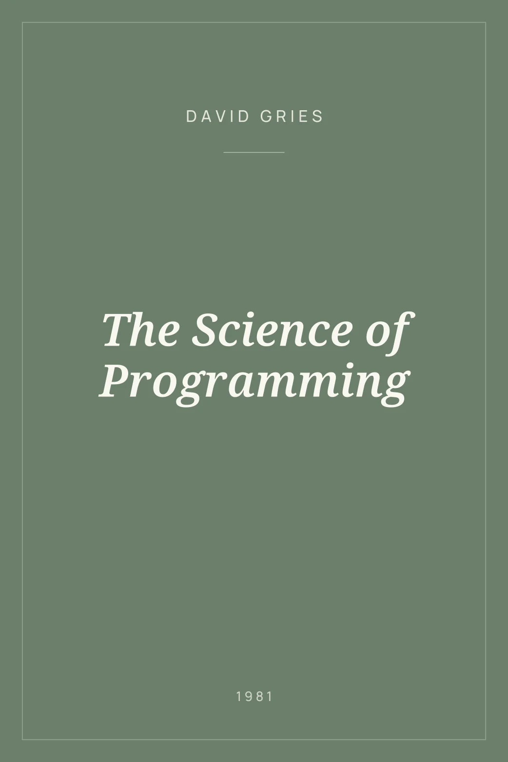 Portada de The Science of Programming