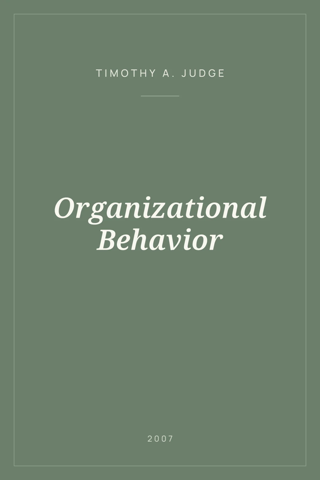 Portada de Organizational Behavior