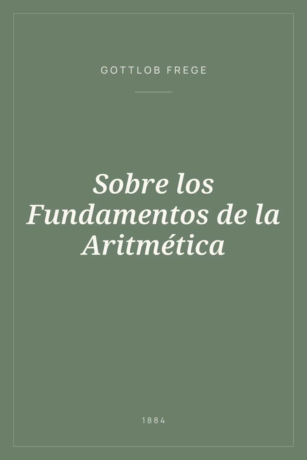 Portada de Sobre los Fundamentos de la Aritmética