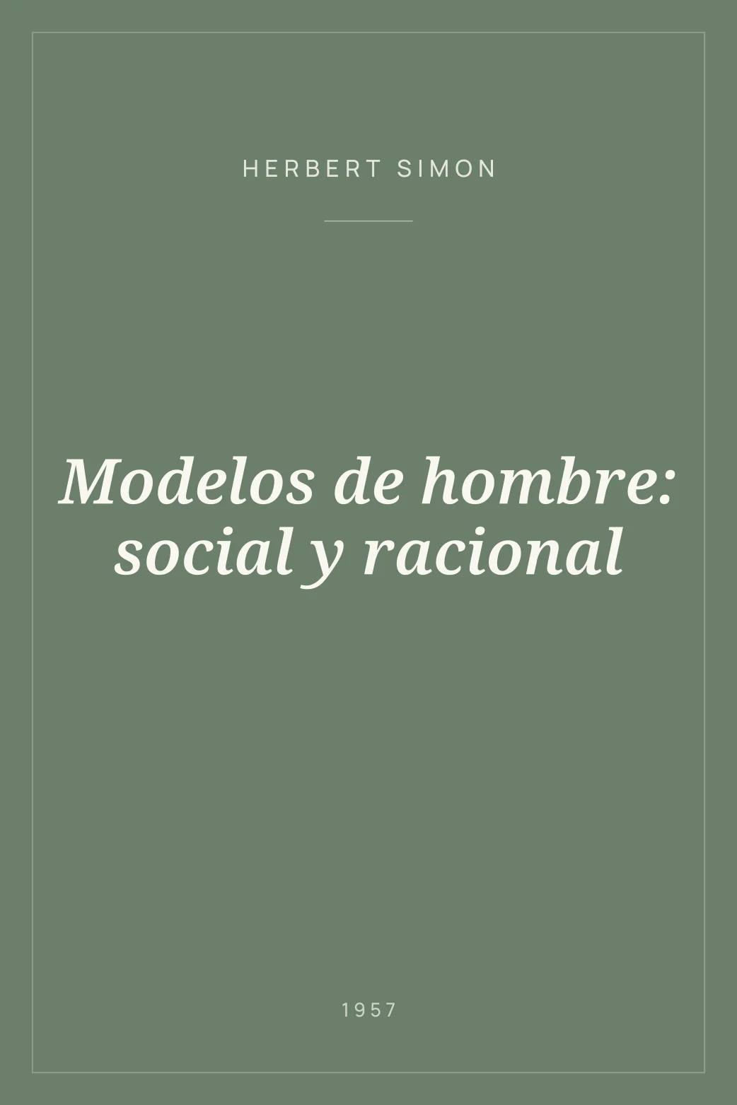Portada de Modelos de hombre: social y racional