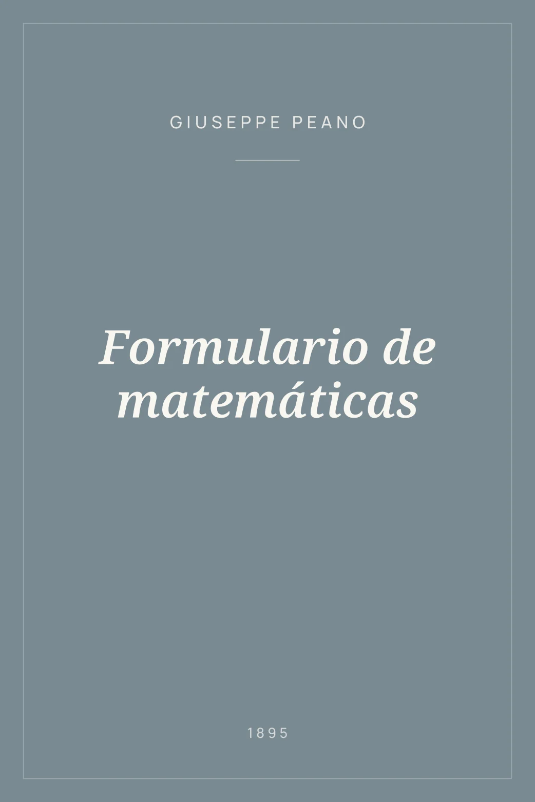 Portada de Formulario de matemáticas