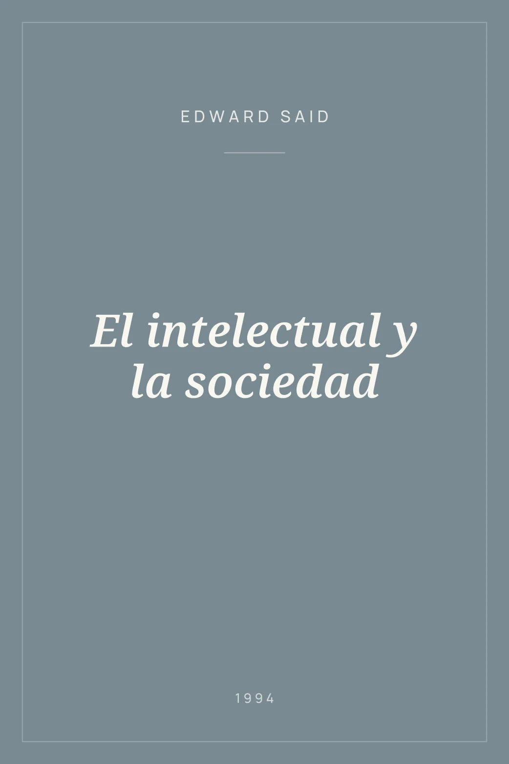 Portada de El intelectual y la sociedad