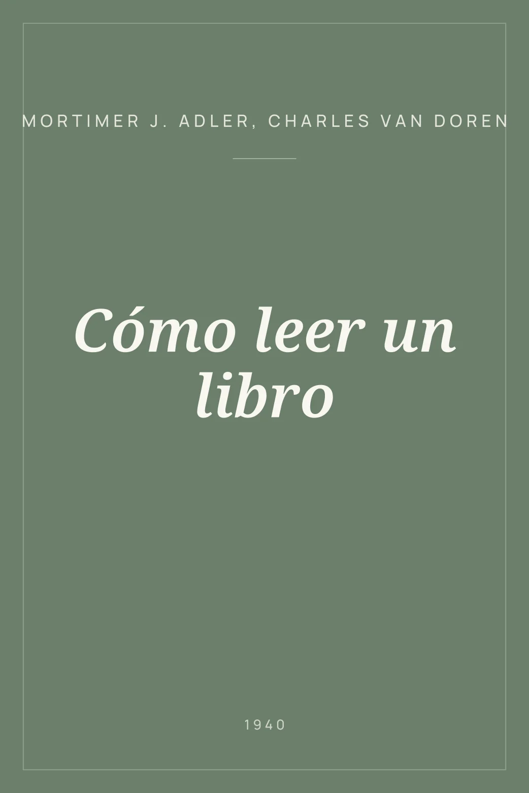 Portada de Cómo leer un libro