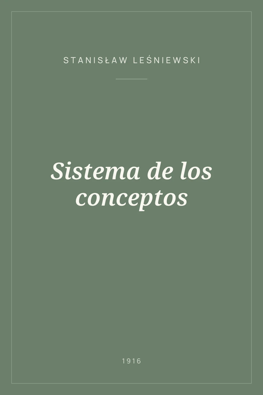 Portada de Sistema de los conceptos