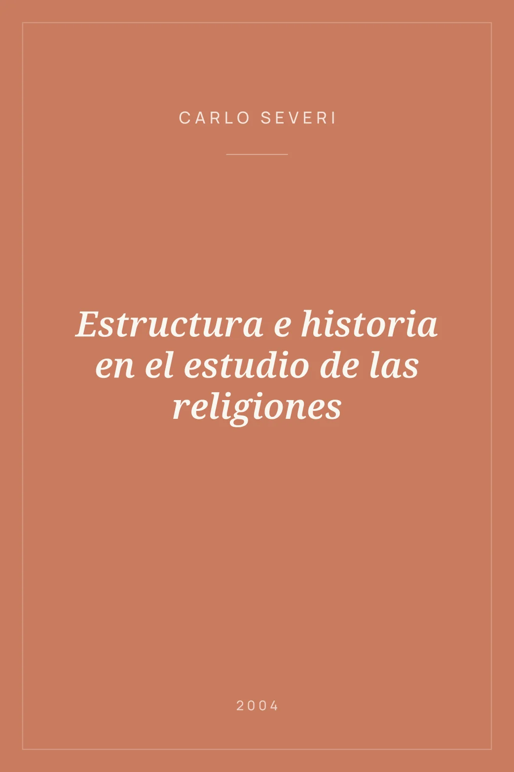 Portada de Estructura e historia en el estudio de las religiones