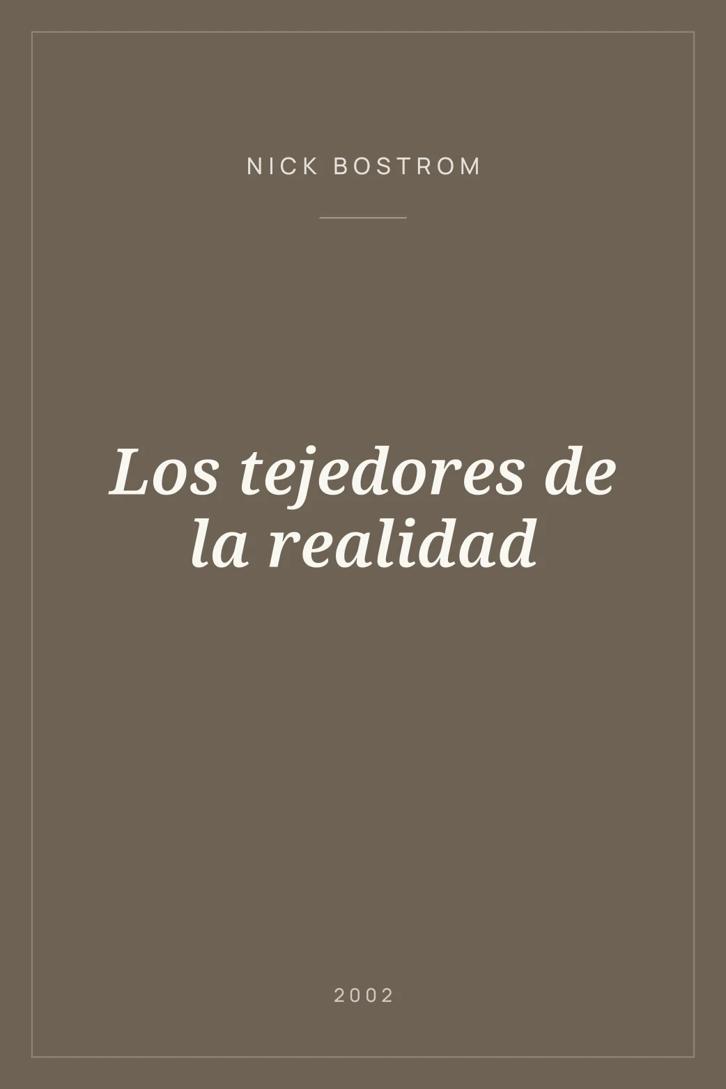 Portada de Los tejedores de la realidad