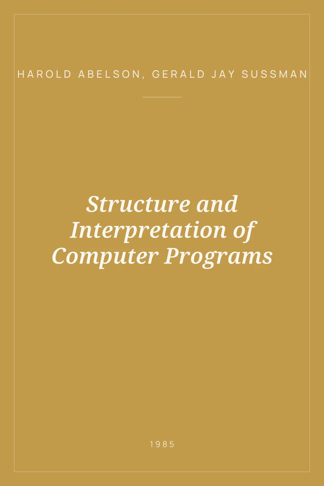 Portada de Structure and Interpretation of Computer Programs