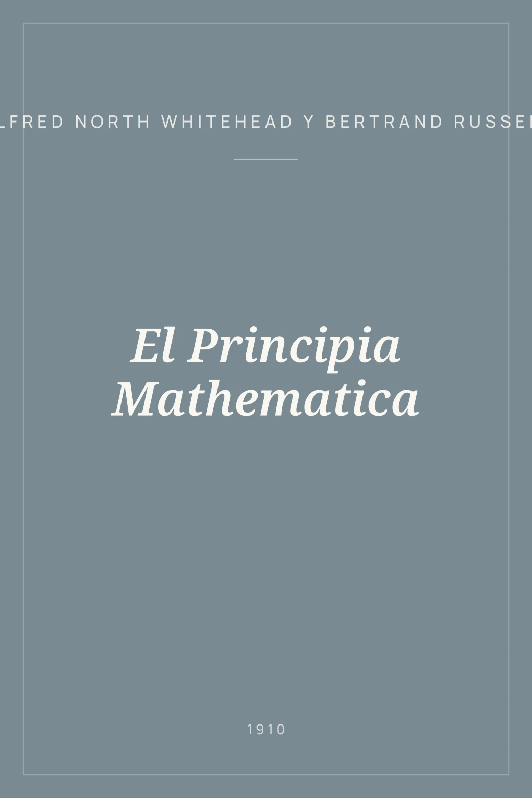 Portada de El Principia Mathematica