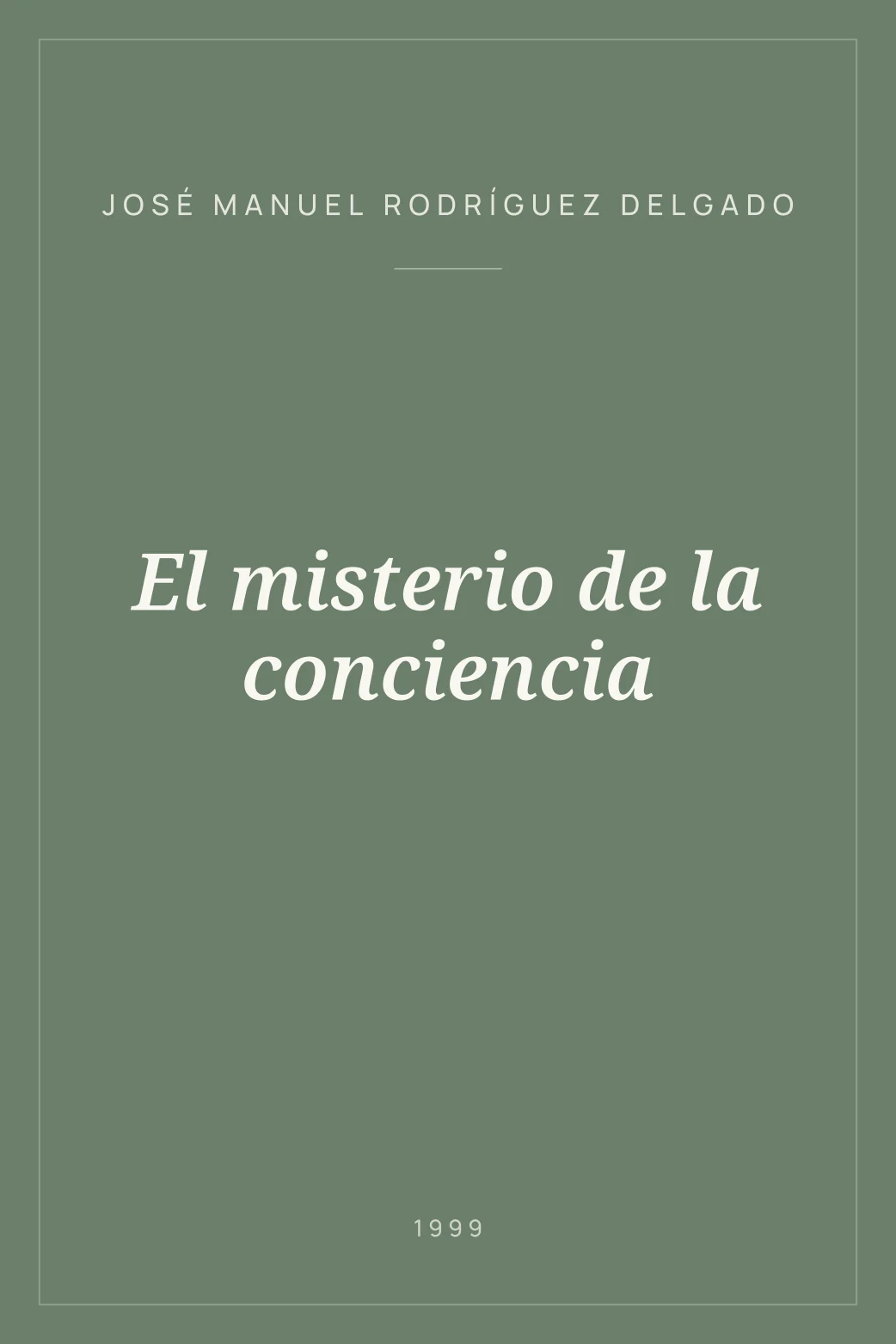 Portada de El misterio de la conciencia