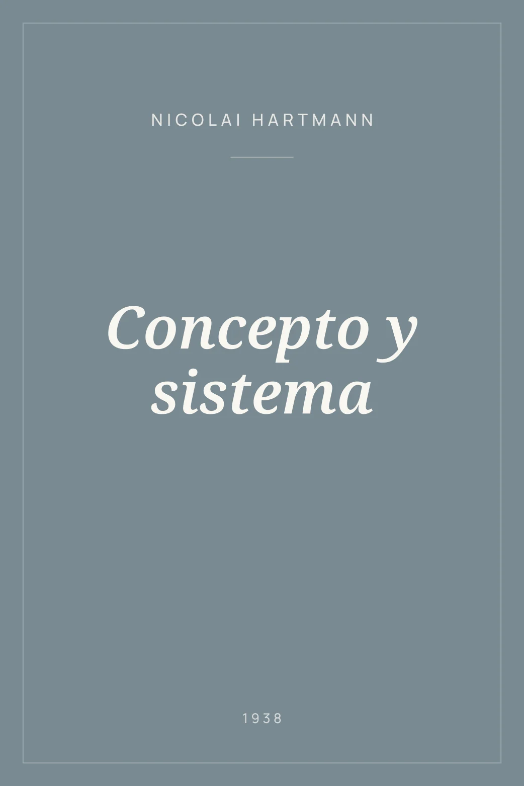 Portada de Concepto y sistema