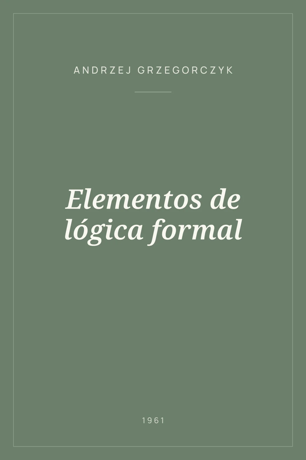 Portada de Elementos de lógica formal