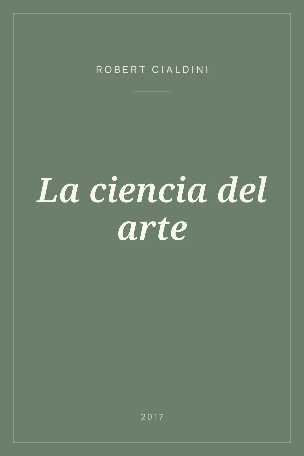 Portada de La ciencia del arte