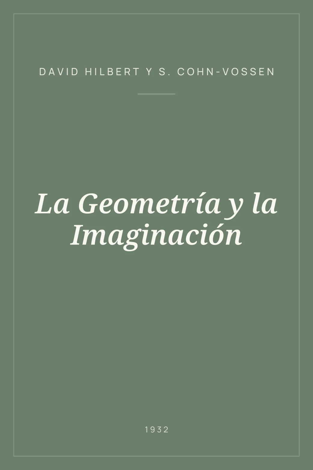 Portada de La Geometría y la Imaginación