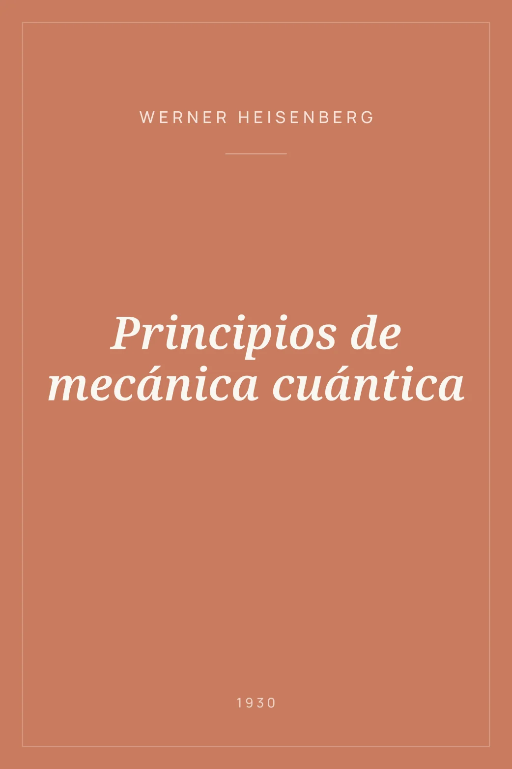 Portada de Principios de mecánica cuántica