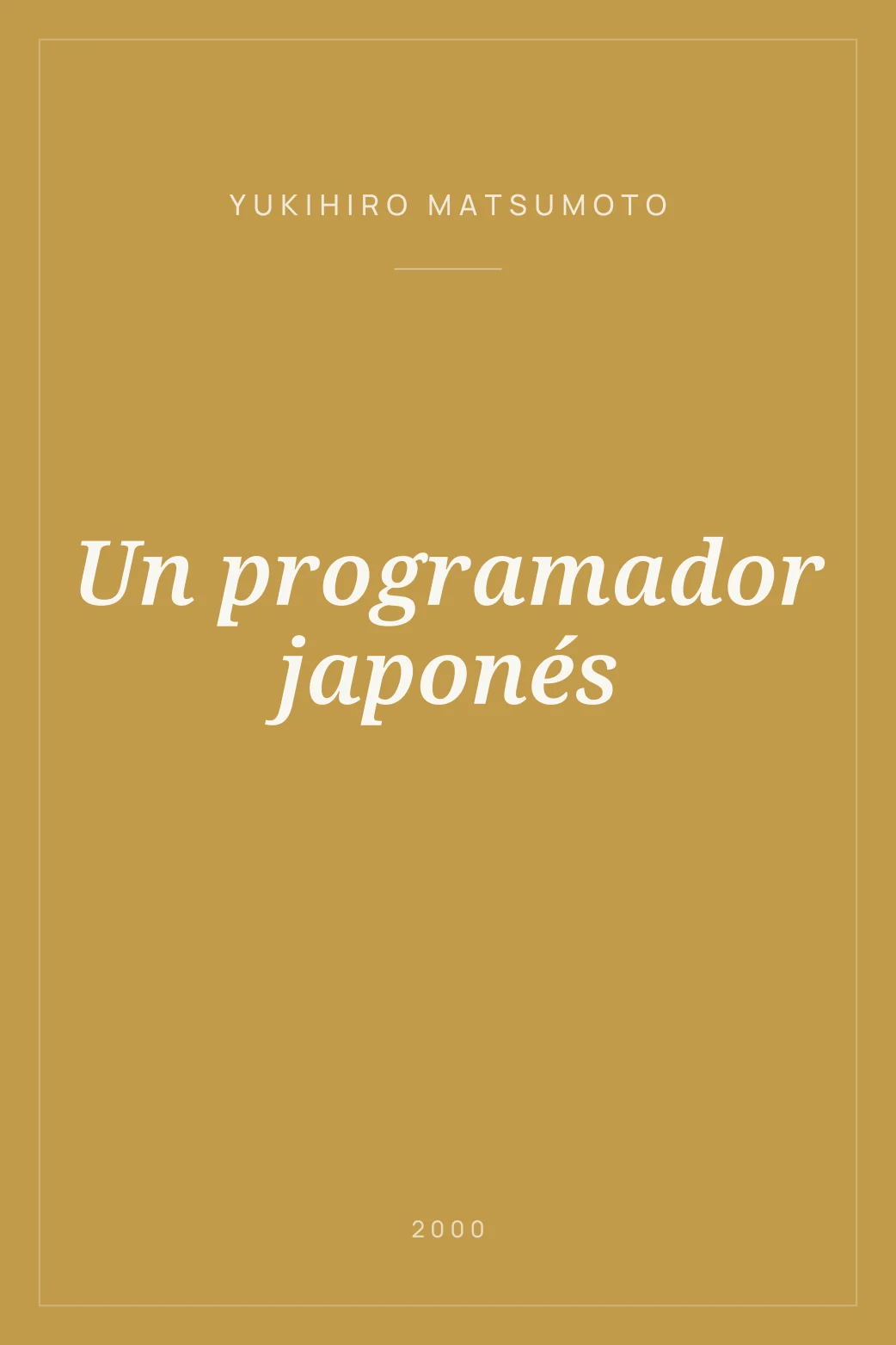 Portada de Un programador japonés