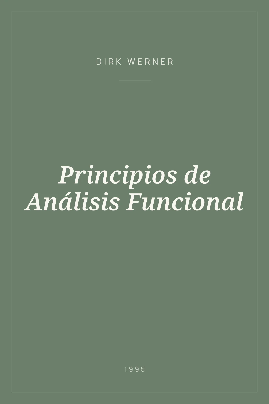 Portada de Principios de Análisis Funcional