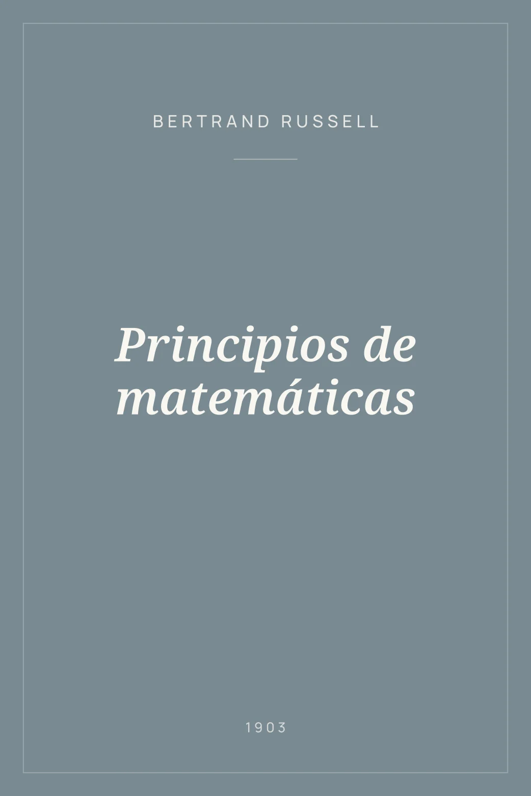 Portada de Principios de matemáticas