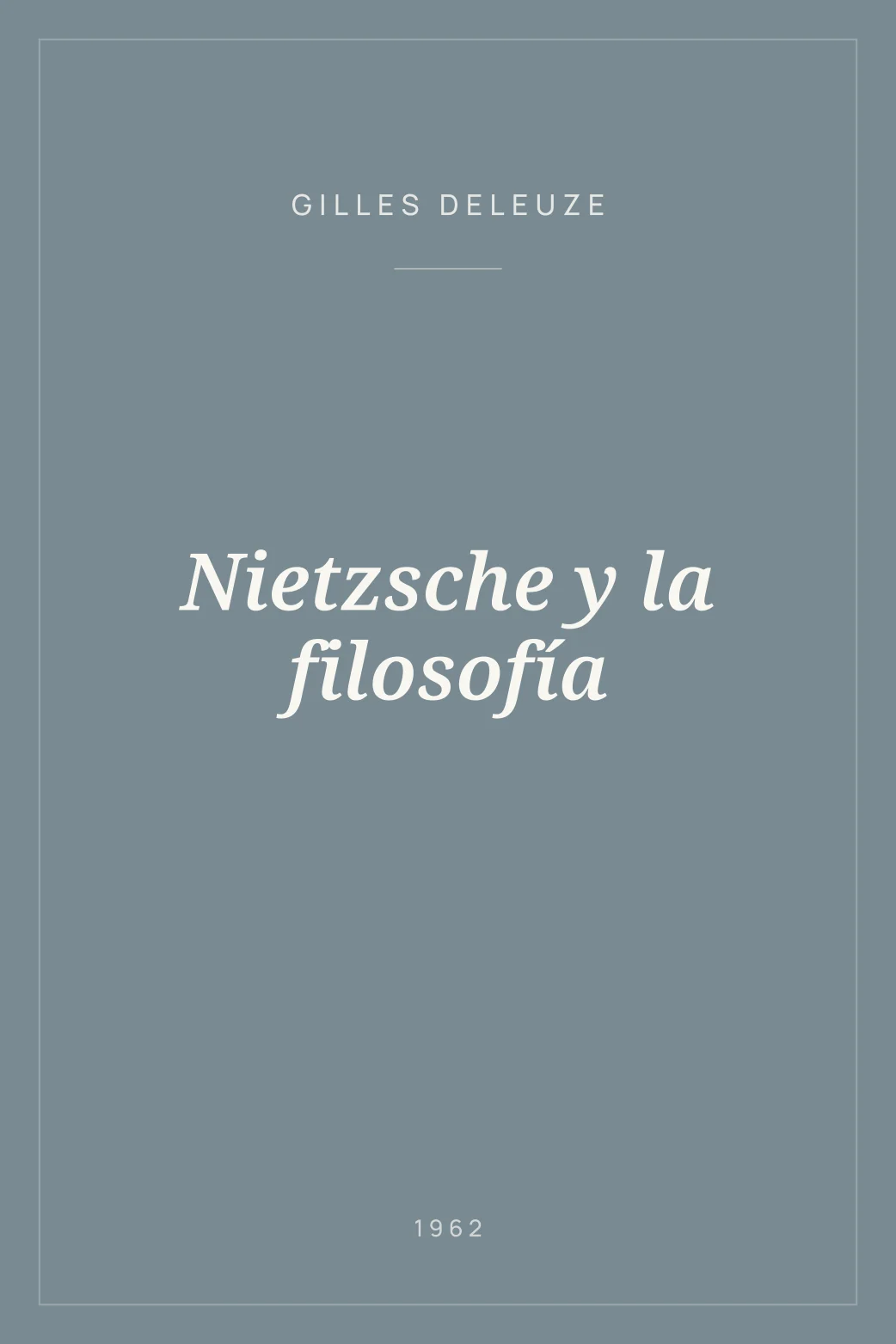 Portada de Nietzsche y la filosofía