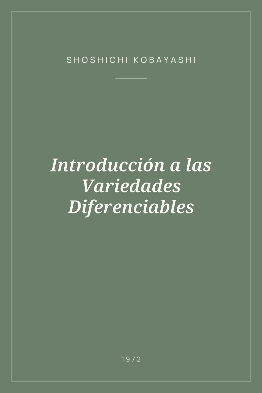 Portada de Introducción a las Variedades Diferenciables