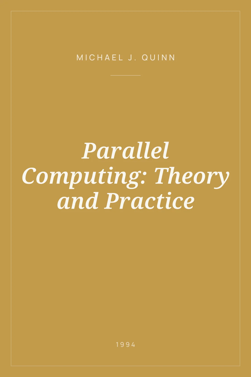 Portada de Parallel Computing: Theory and Practice