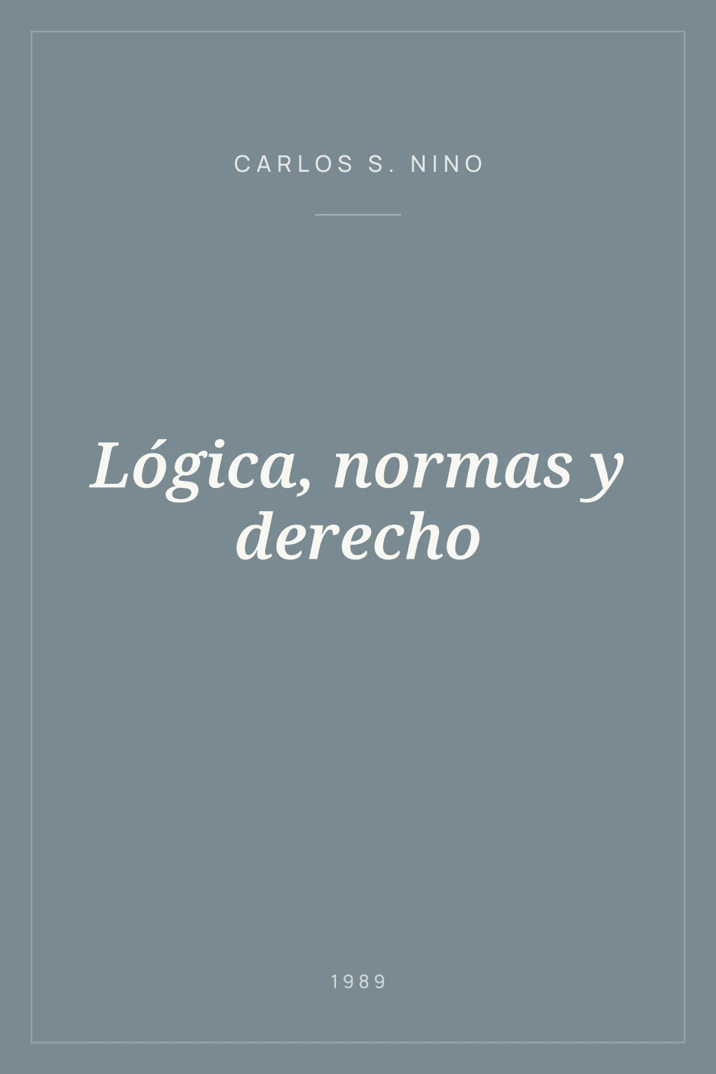 Portada de Lógica, normas y derecho