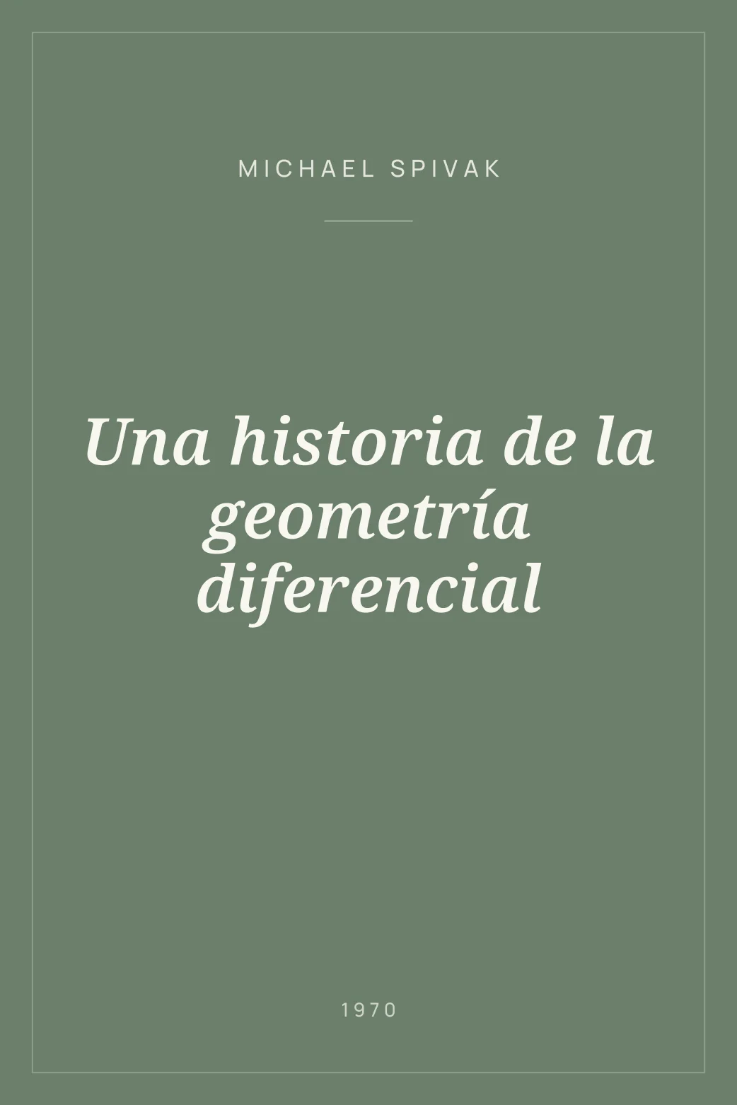 Portada de Una historia de la geometría diferencial