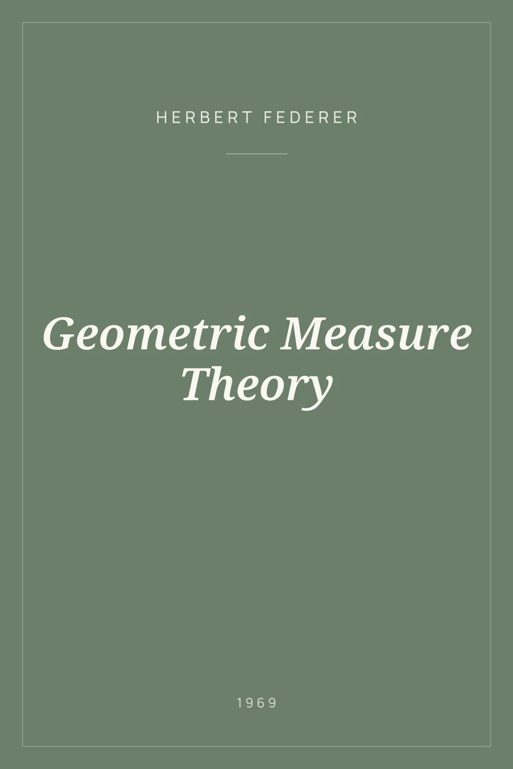 Portada de Geometric Measure Theory