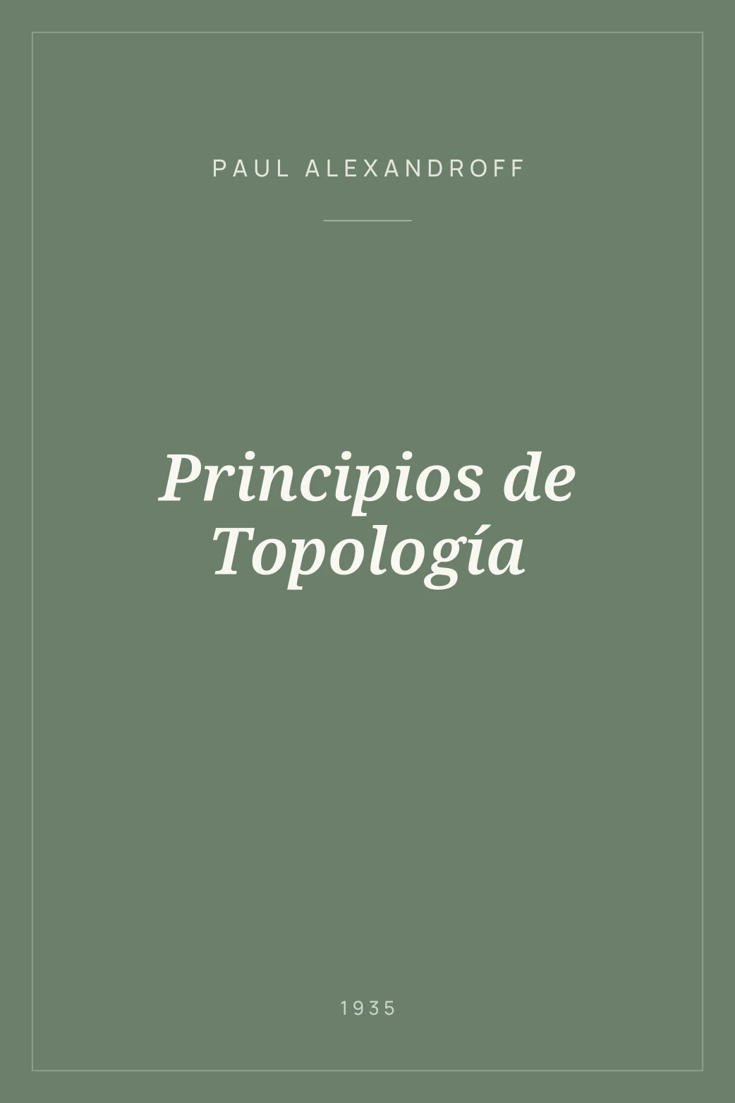 Portada de Principios de Topología