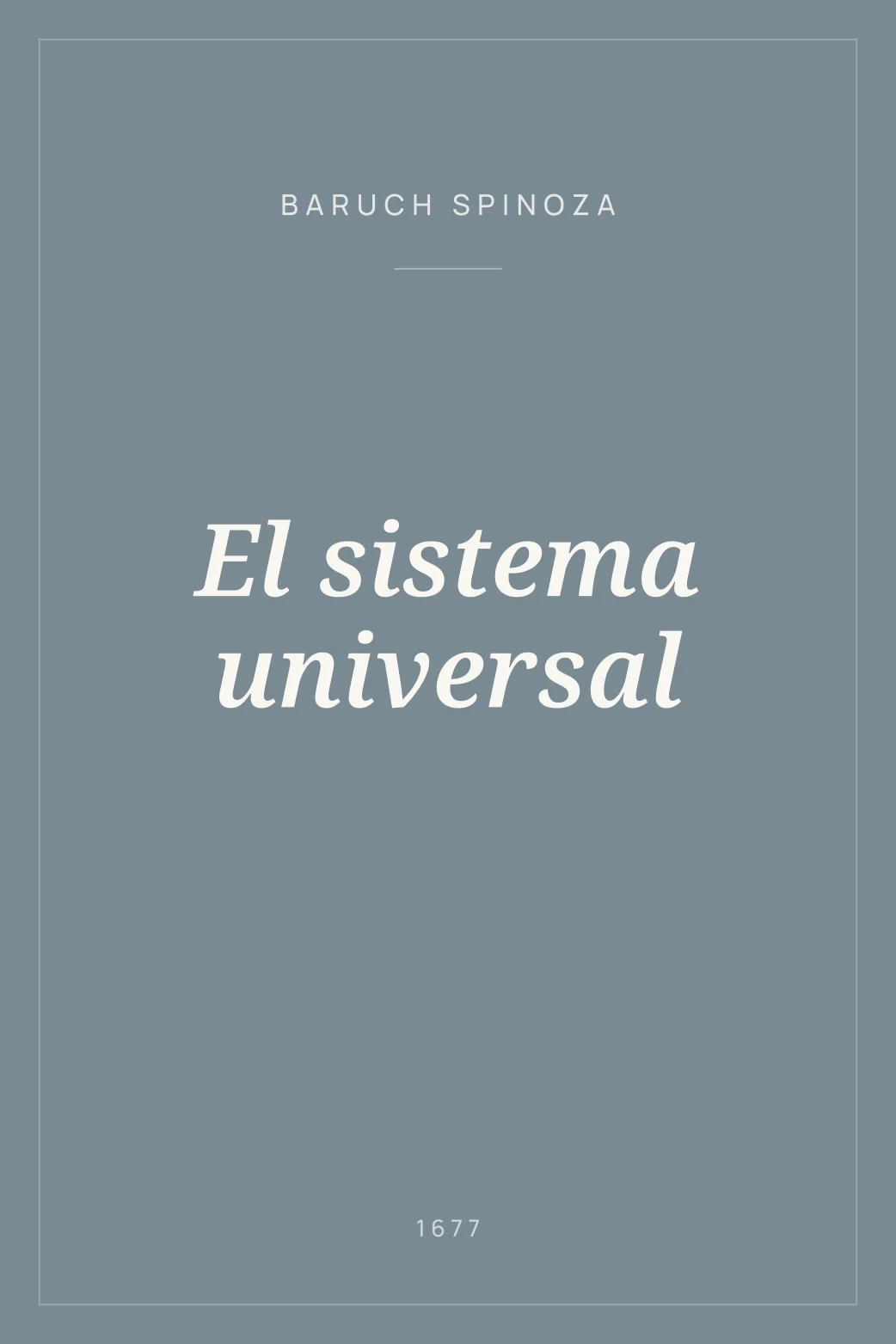 Portada de El sistema universal