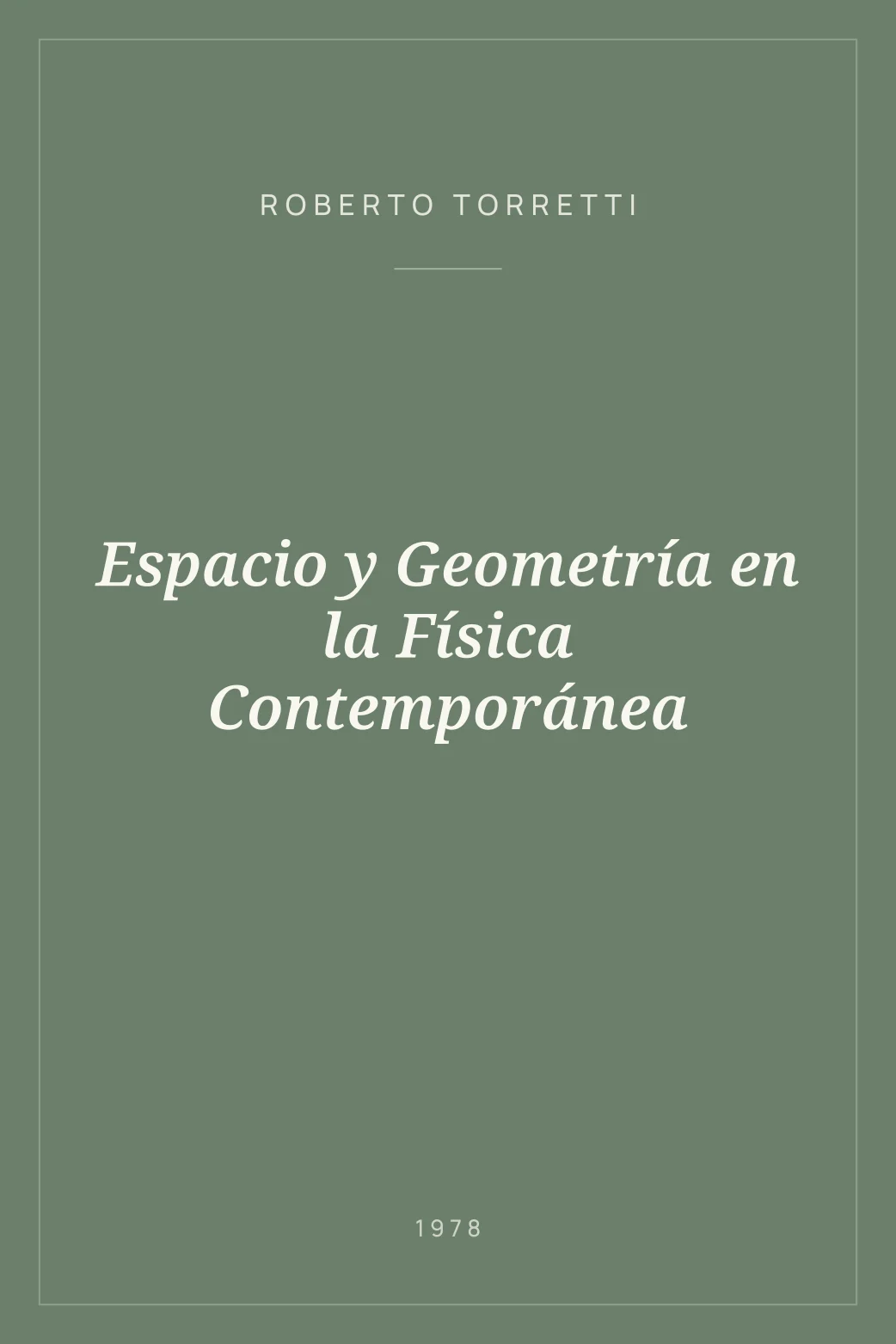 Portada de Espacio y Geometría en la Física Contemporánea