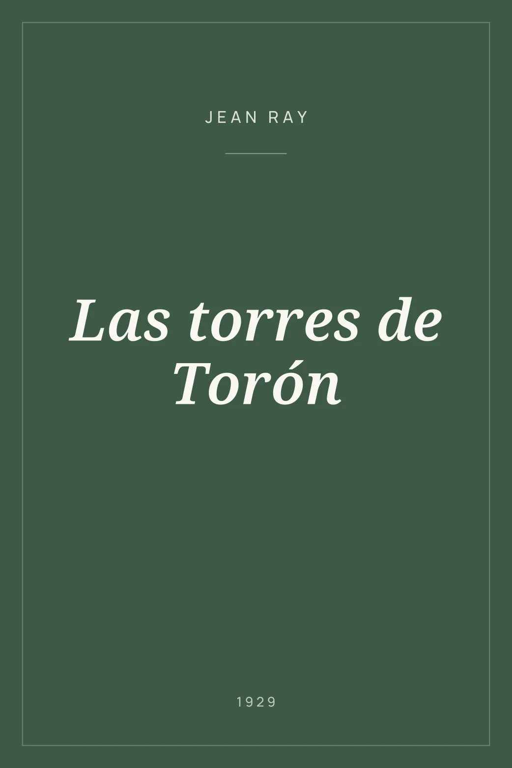 Portada de Las torres de Torón