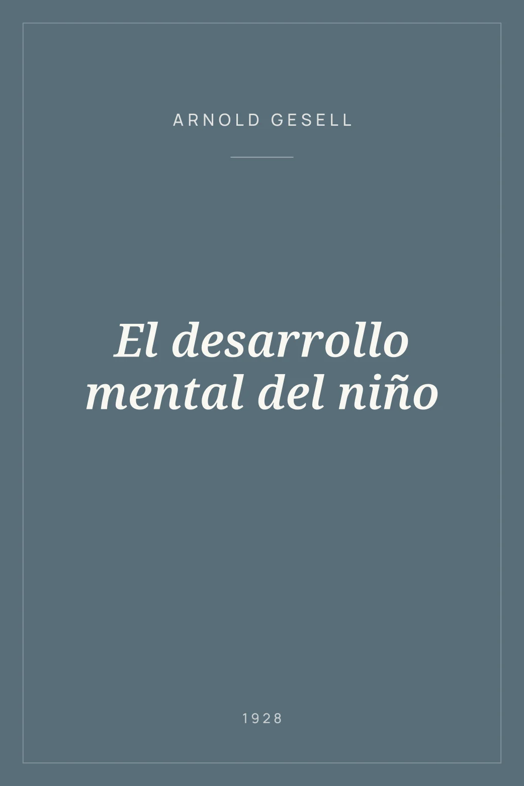 Portada de El desarrollo mental del niño