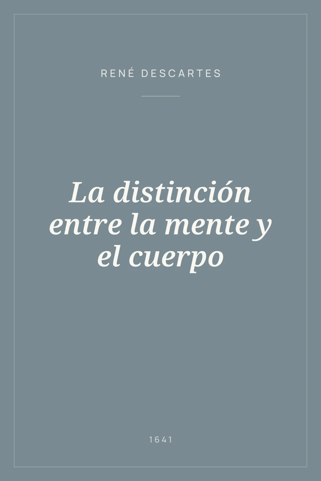 Portada de La distinción entre la mente y el cuerpo