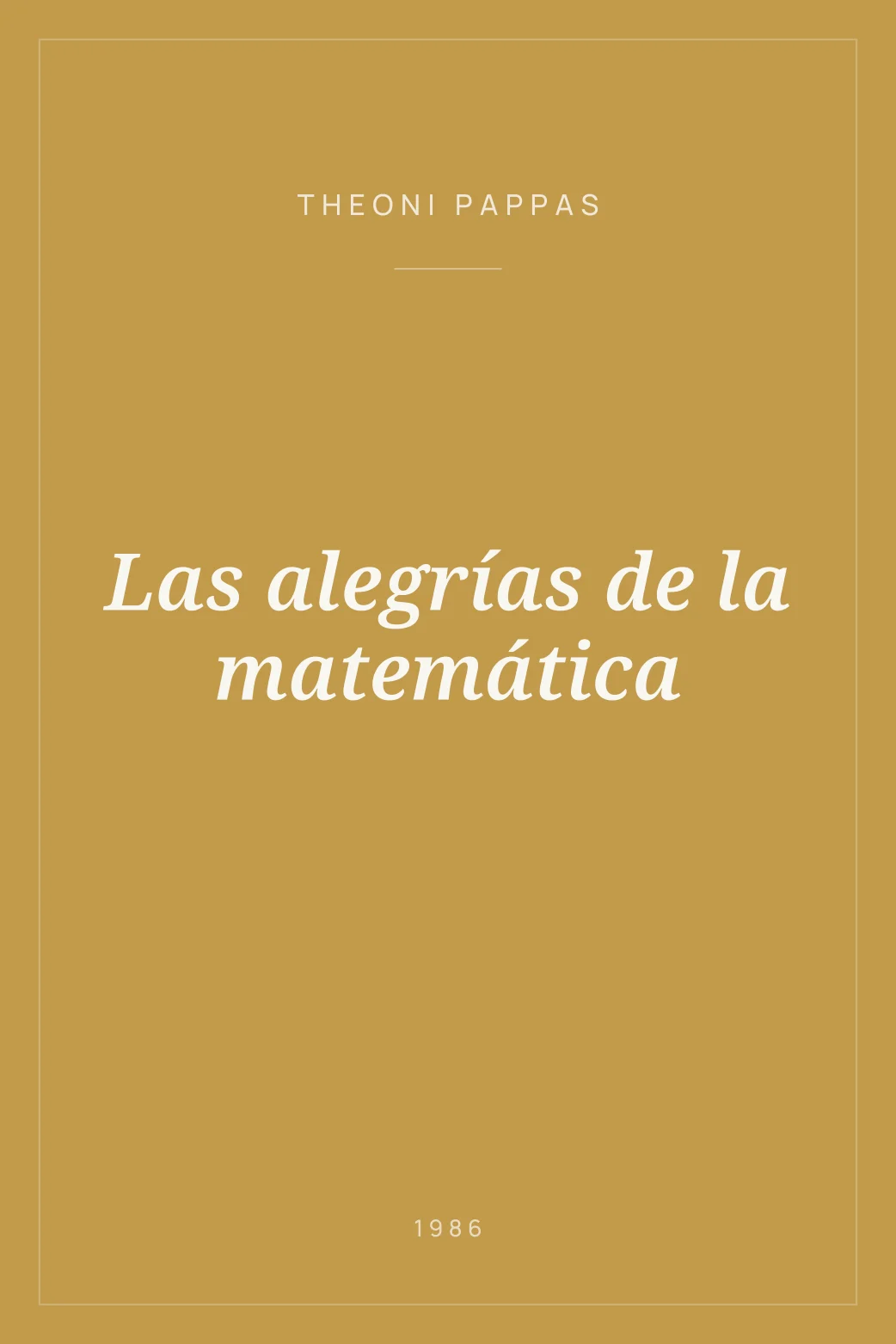 Portada de Las alegrías de la matemática