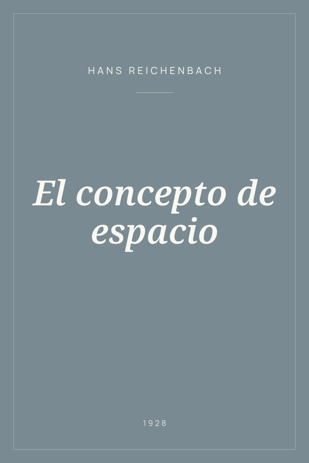 Portada de El concepto de espacio