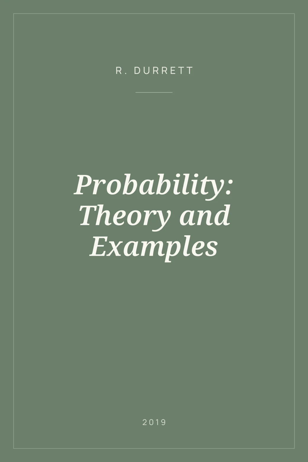 Portada de Probability: Theory and Examples
