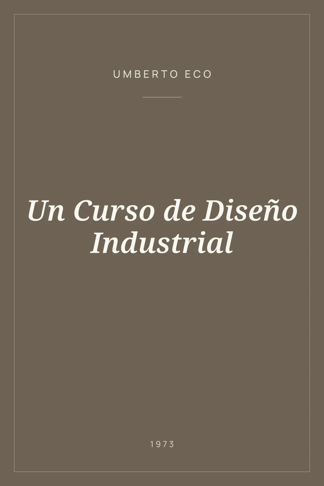 Portada de Un Curso de Diseño Industrial