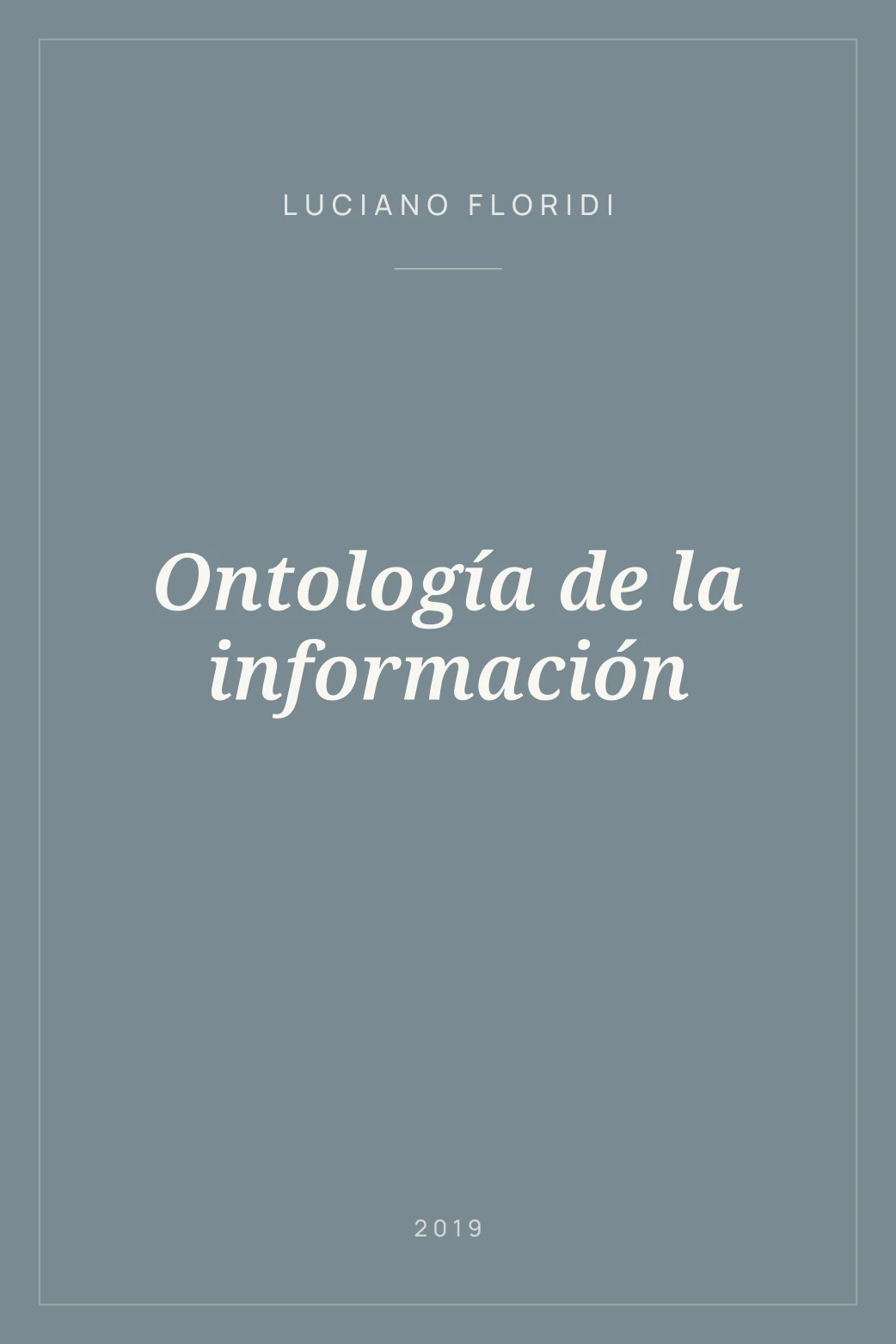 Portada de Ontología de la información