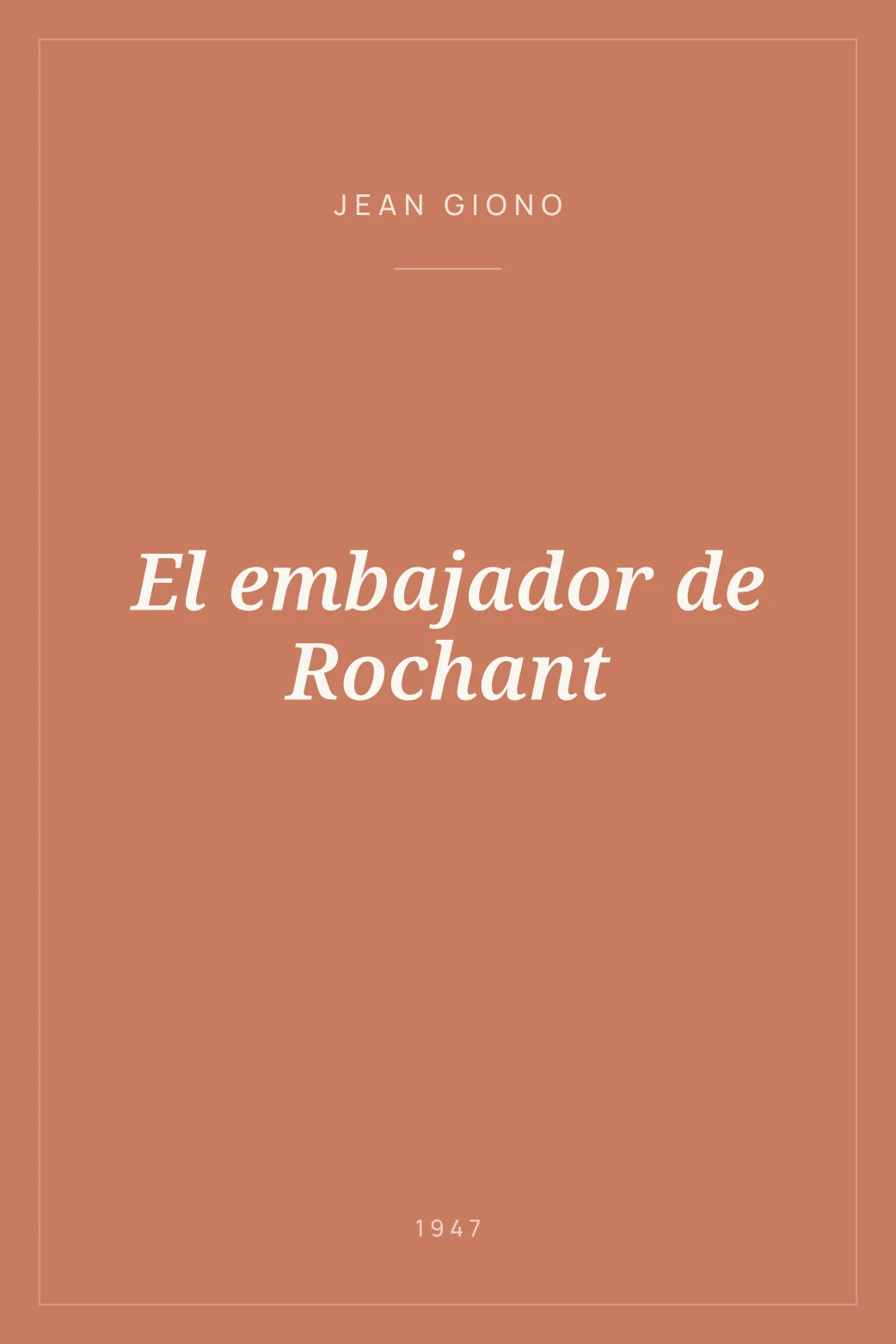 Portada de El embajador de Rochant