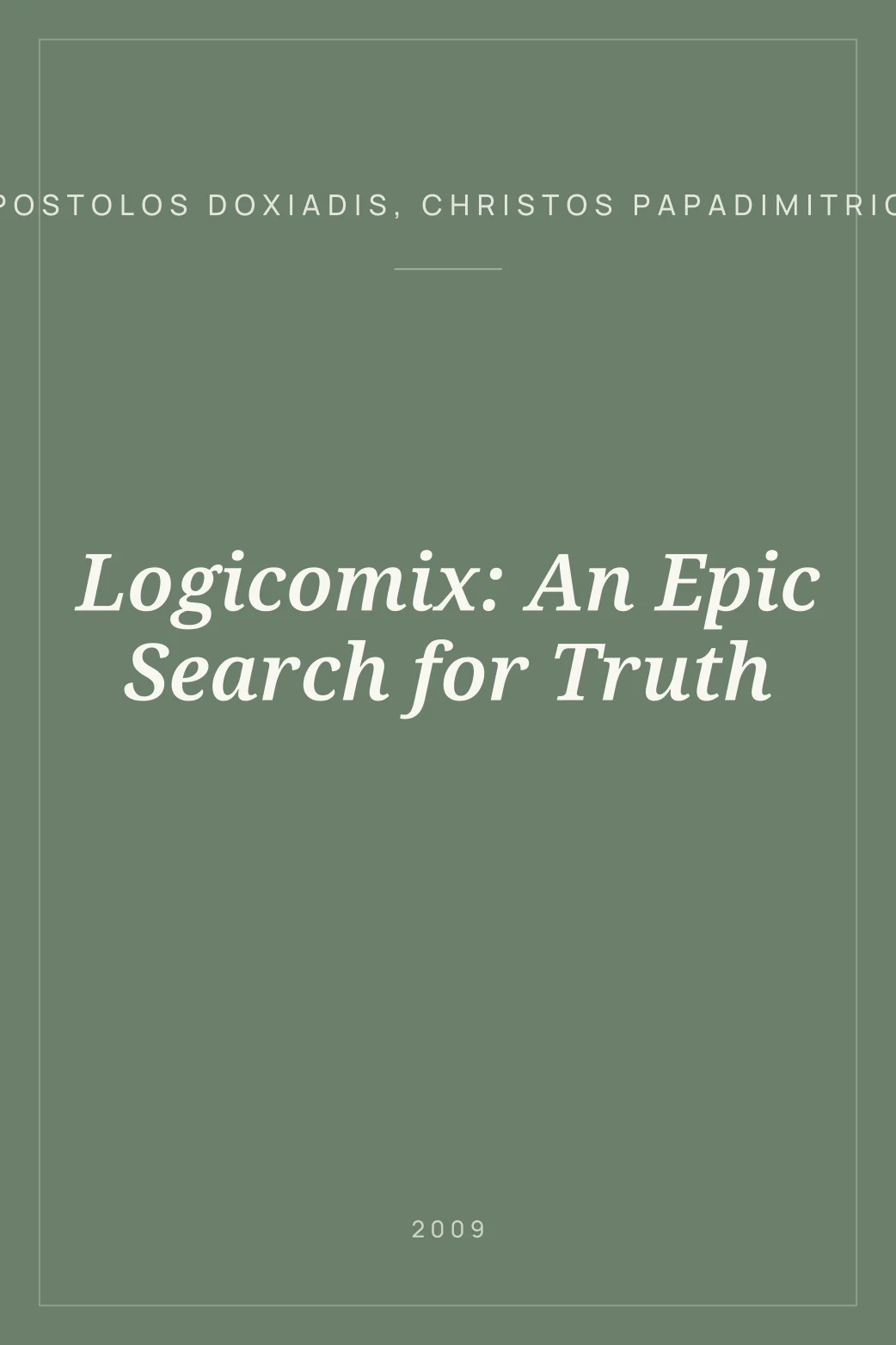 Portada de Logicomix: An Epic Search for Truth