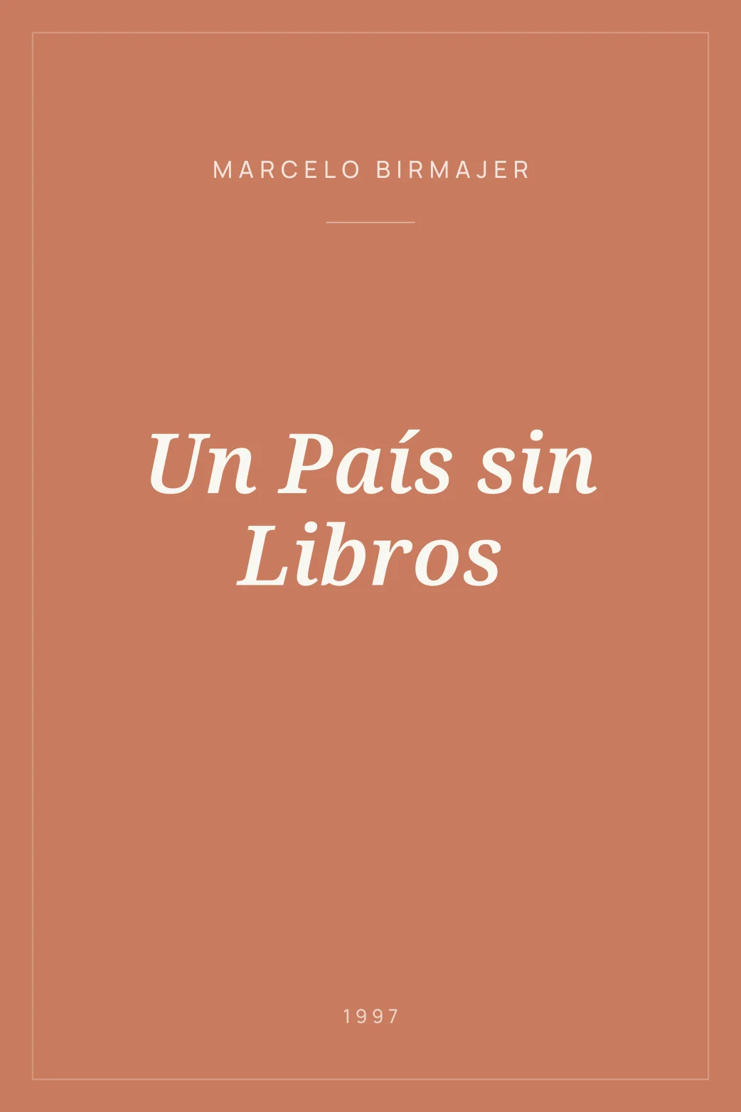 Portada de Un País sin Libros
