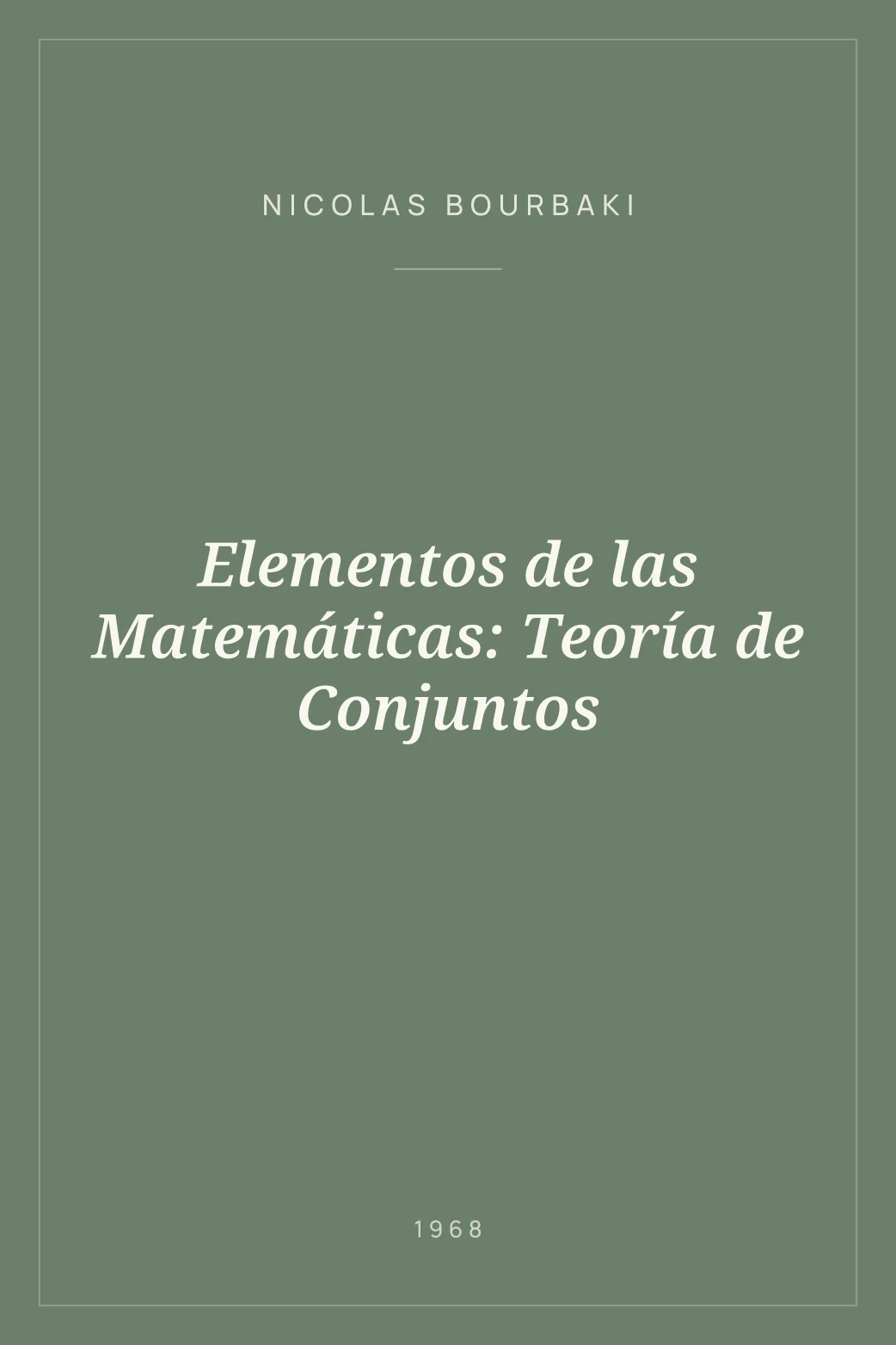 Portada de Elementos de las Matemáticas: Teoría de Conjuntos