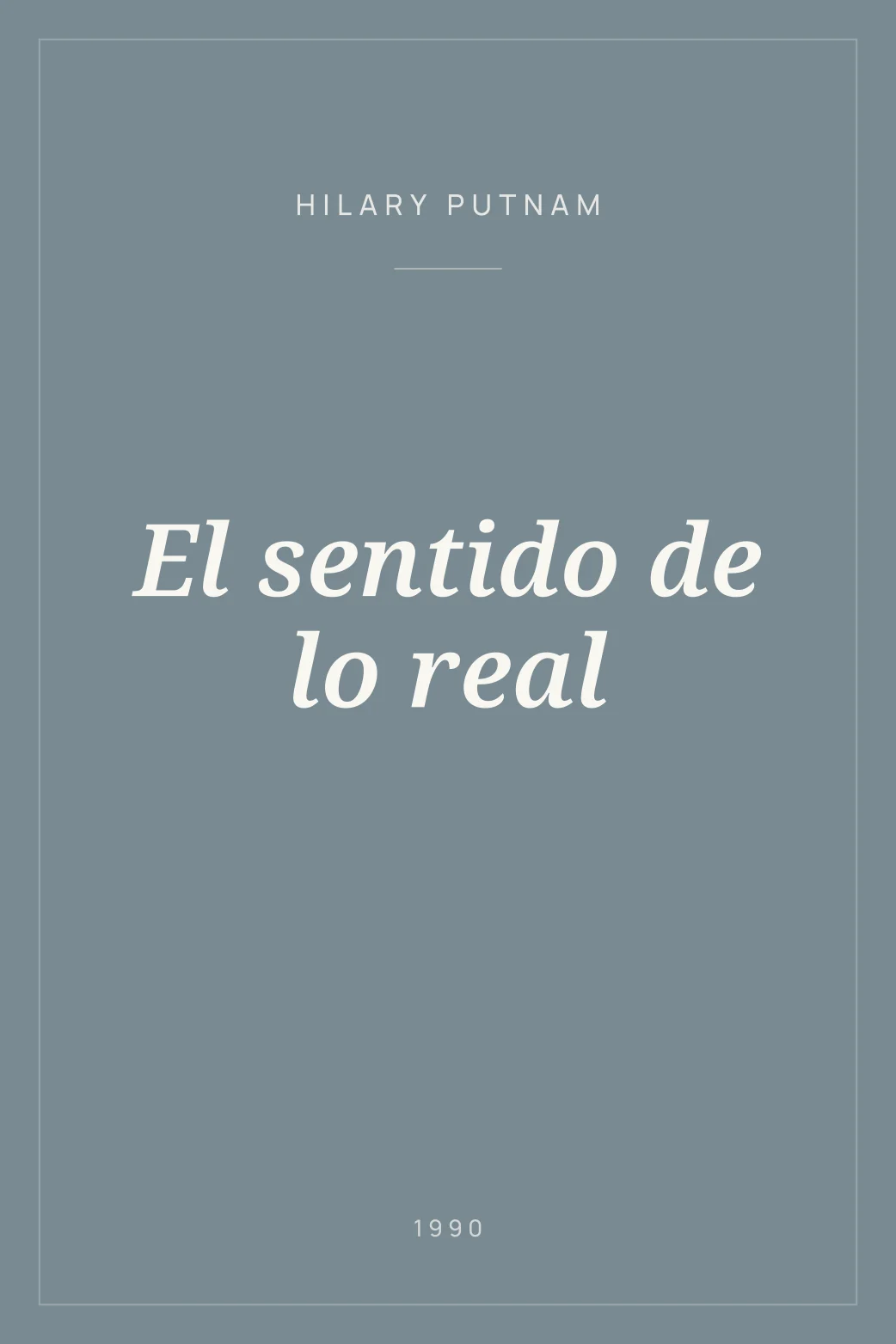 Portada de El sentido de lo real
