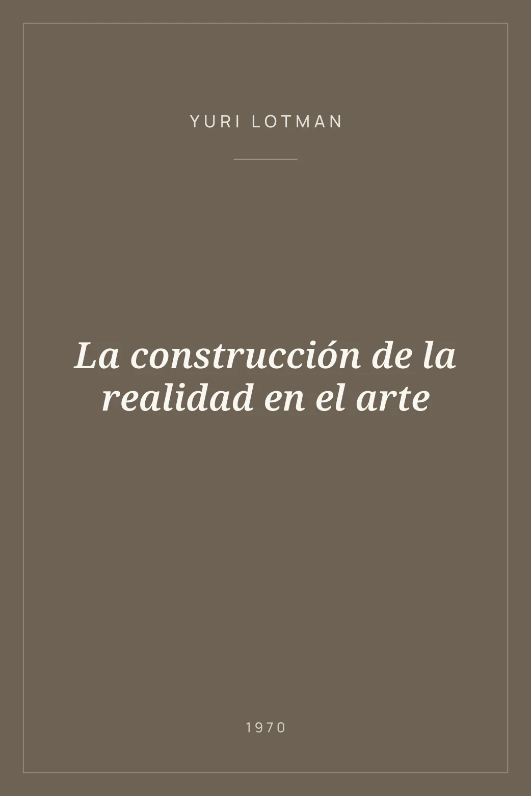 Portada de La construcción de la realidad en el arte