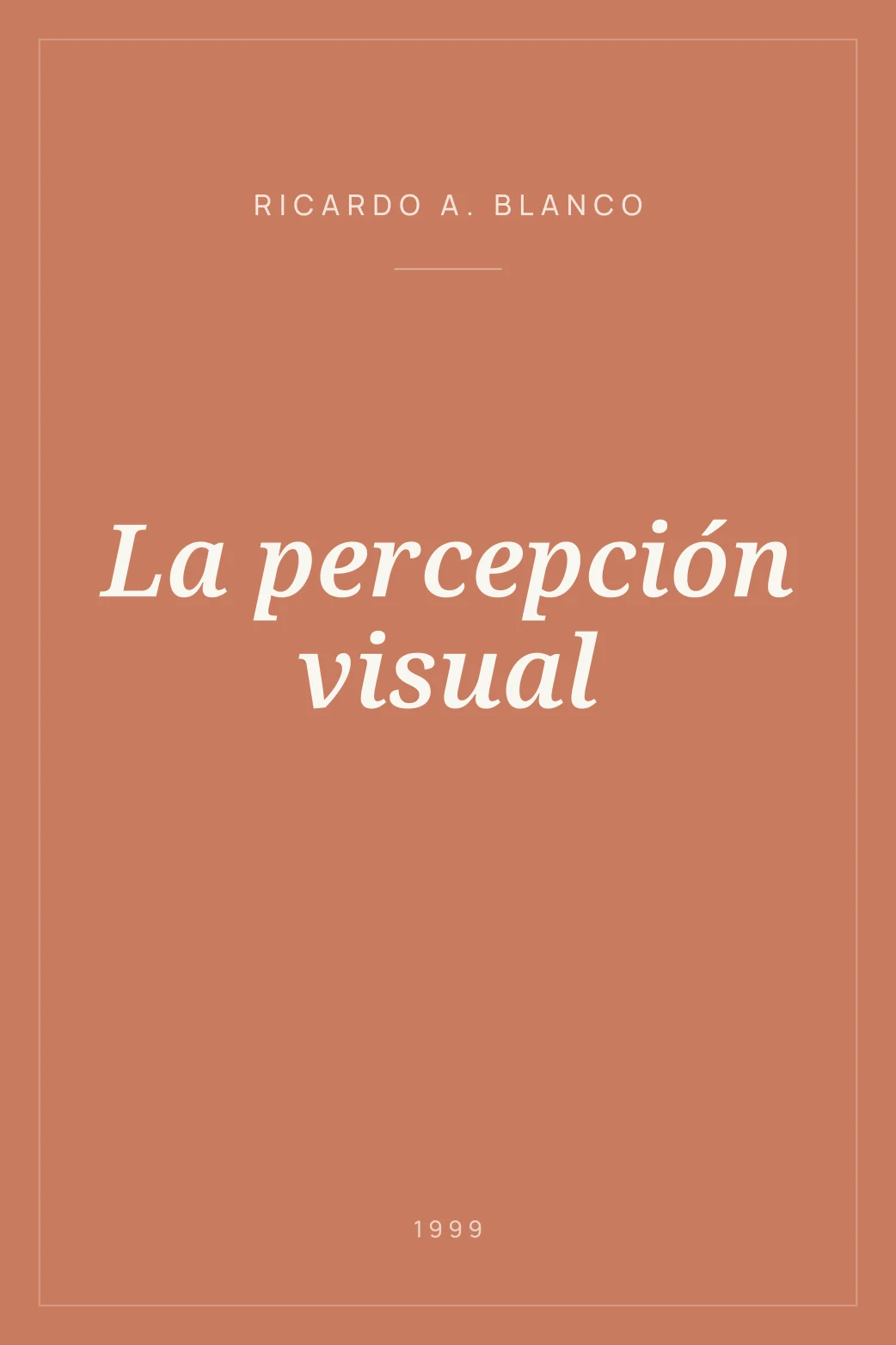 Portada de La percepción visual