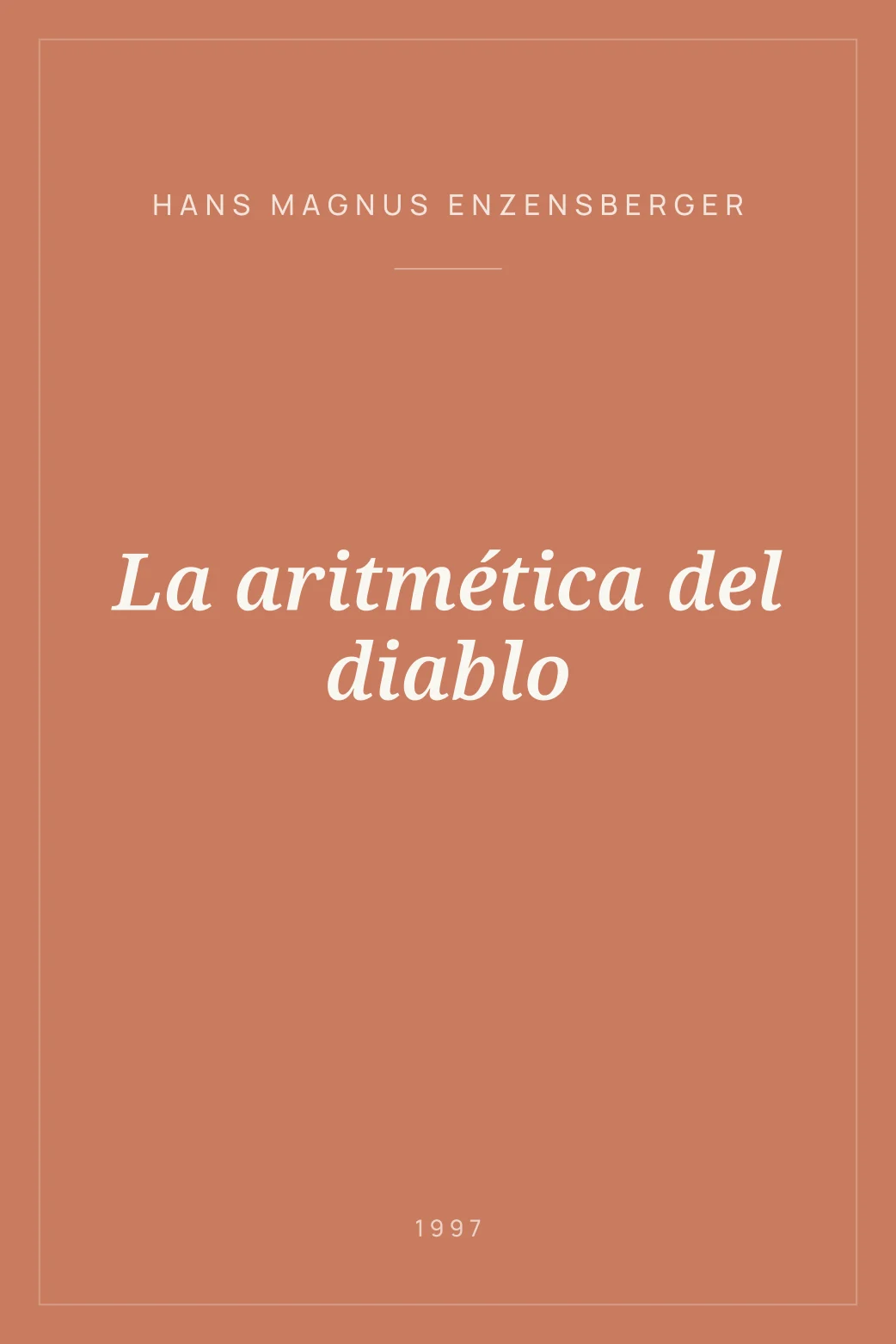 Portada de La aritmética del diablo