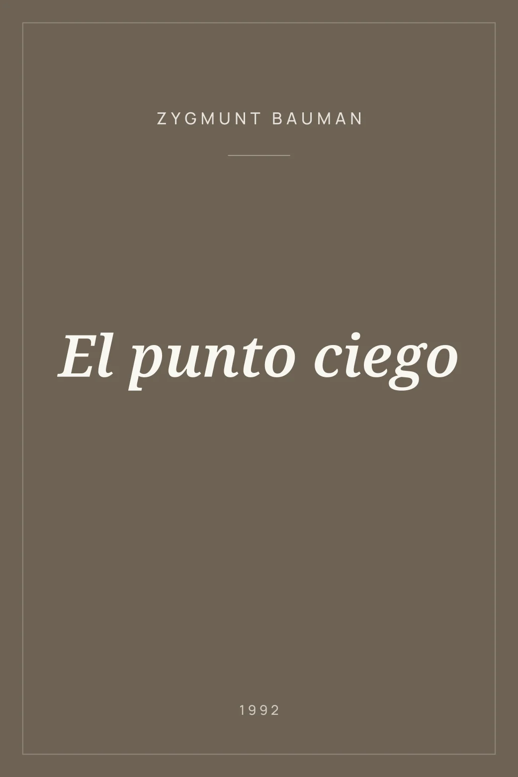 Portada de El punto ciego