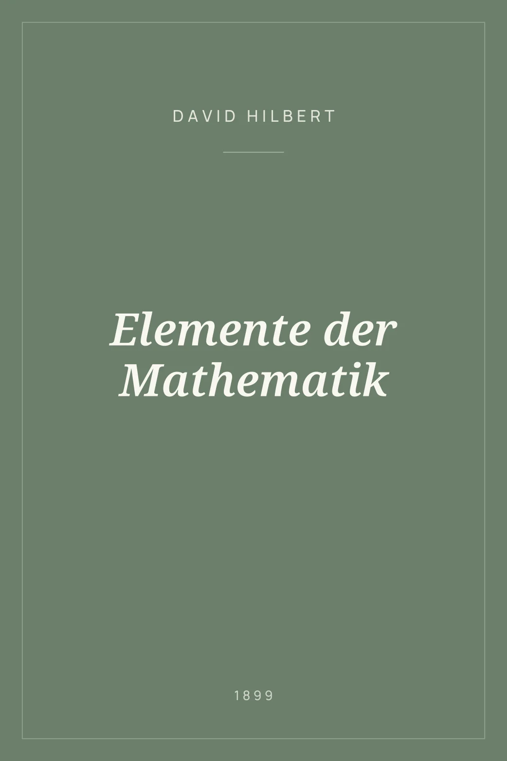 Portada de Elemente der Mathematik