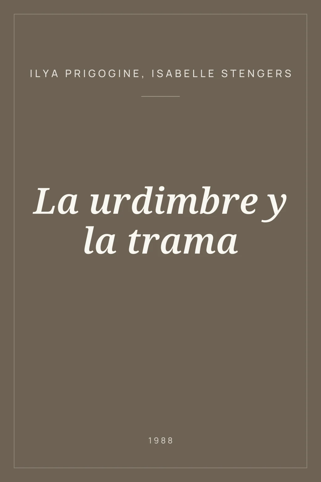 Portada de La urdimbre y la trama