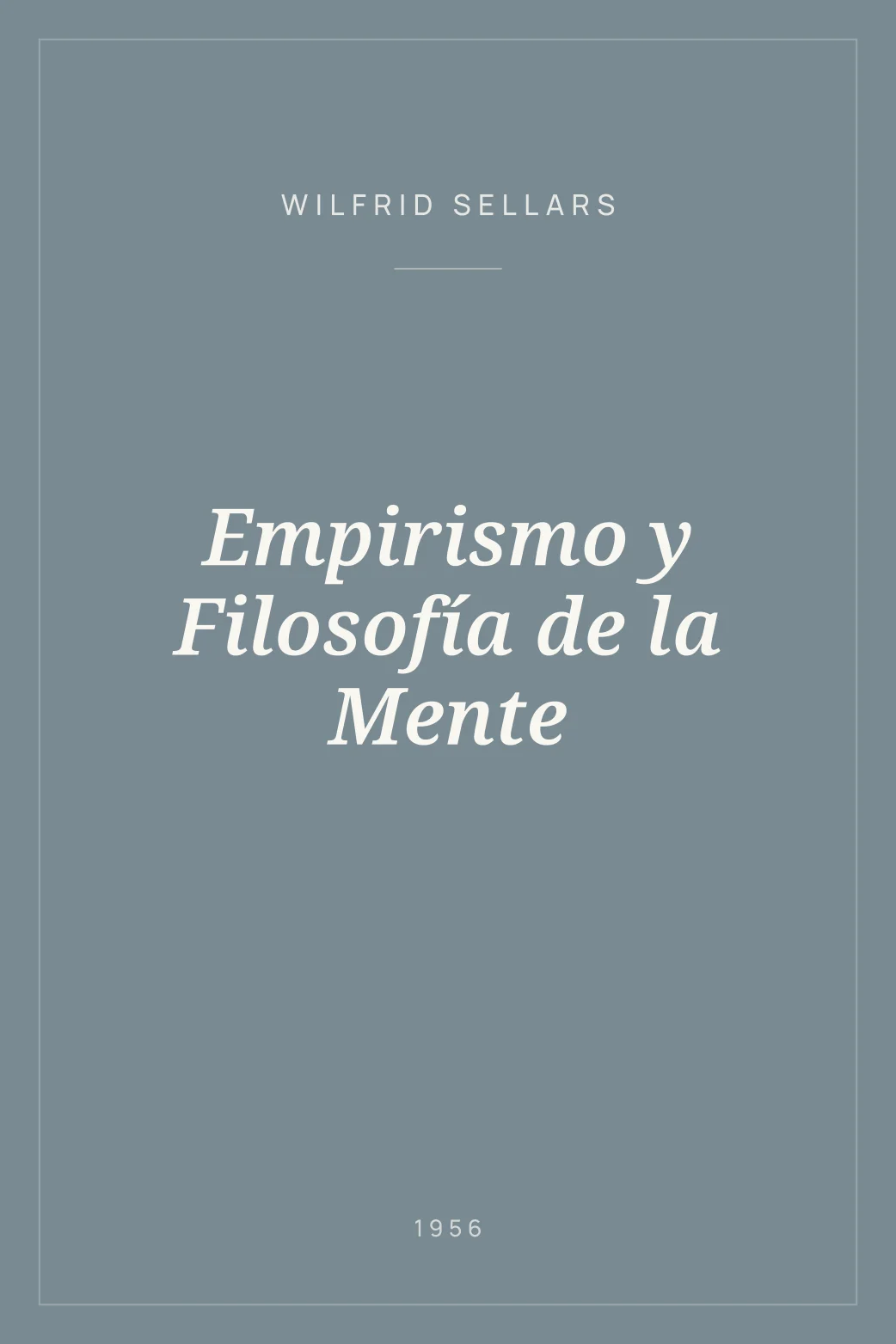 Portada de Empirismo y Filosofía de la Mente